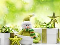 pic for Cute Green Snowman 